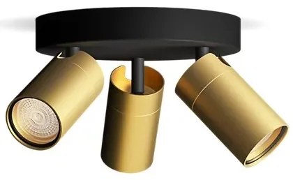 Philips - Luce Spot da bagno IDRIS 3xGU10/5W/230V IP44 nero/oro