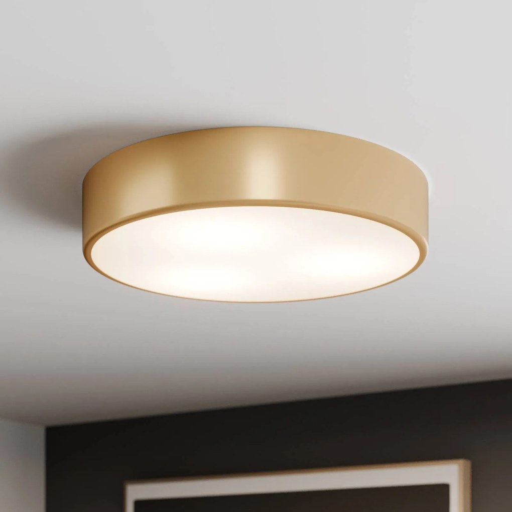 TEMAR LIGHTING Plafoniera Cleo, Ø 40 cm, IP20, colore oro, metallo, E27