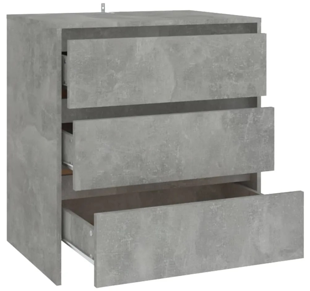 Credenza grigio cemento 70x41x75 cm in truciolato