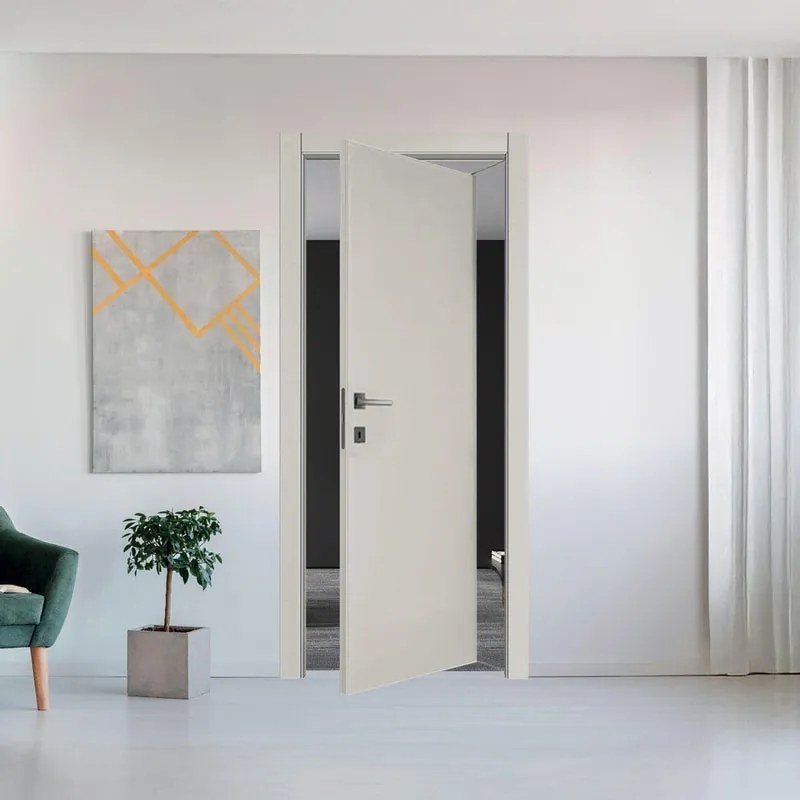 Porta interna rototraslante Idra in legno colore grigio, L 80 x H 210 cm, apertura reversibile