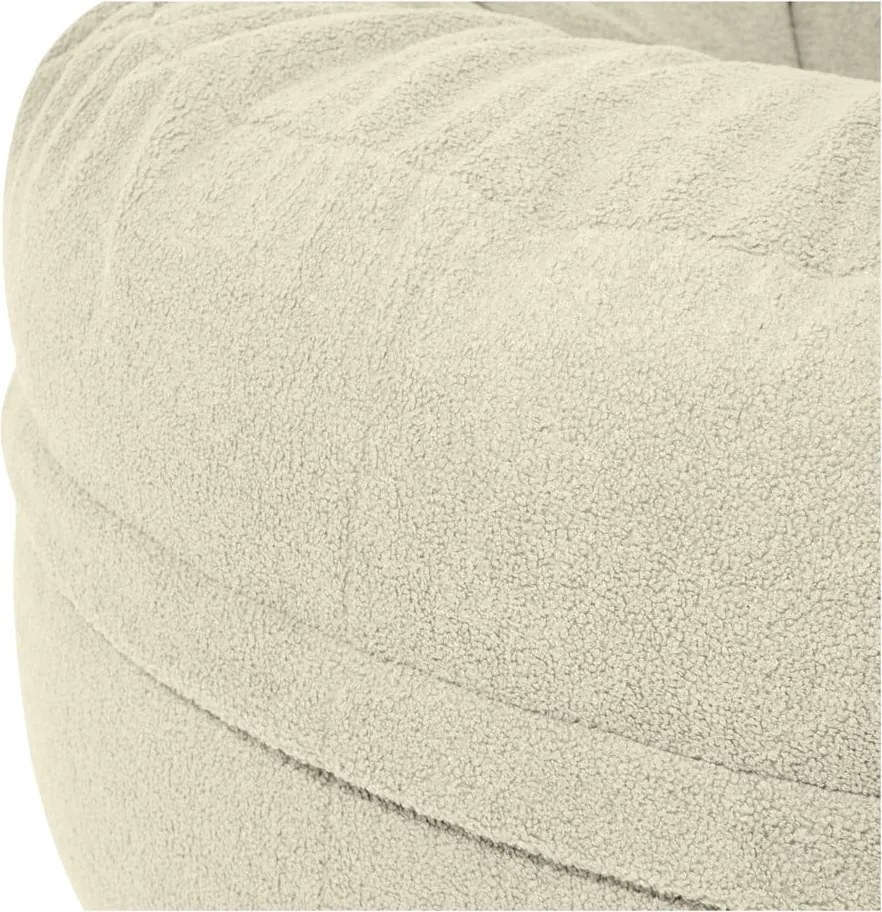 Puof a sacco grigio chiaro con rivestimento in bouclé Roll 105 – SLOWDOWN