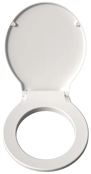 Copriwater Ergo tondo dedicato per serie sanitari con chiusura rallentata sganciabile in duroplast bianco opaco