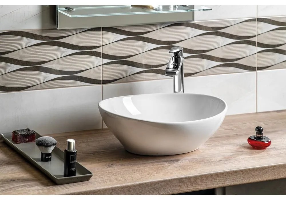 Lavabo bianco in ceramica 42x34 cm Aqualine – Sapho