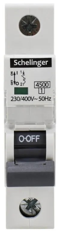 Interruttore Magnetotermico SCHELINGER 1P - 16A - Tipo B Intensità di corrente 16 A