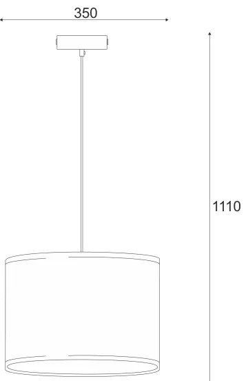 Lampadario a cavo ANTONIO 1xE27/60W/230V