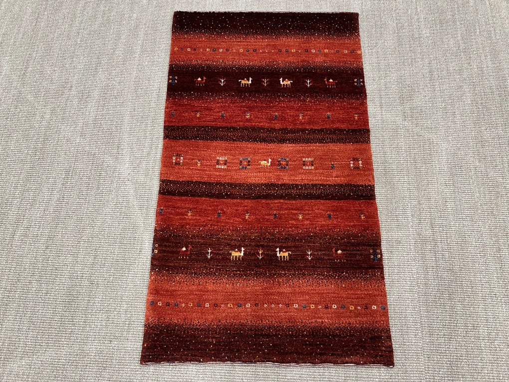 Loribaft Tappeto 80 x 130 Rosso (Iran) Annodato A Mano