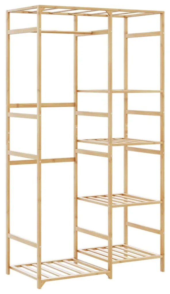 Appendiabiti Con Ripiani 100x50x184,5 Cm İn Bambù /