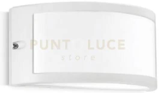 Ges143- applique bianco  1 luce attacco e27 ip54 in alluminio