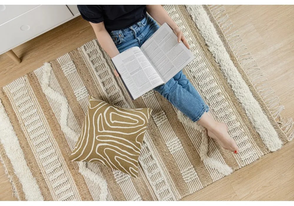 Tappeto in juta beige 160x230 cm Medina - Flair Rugs