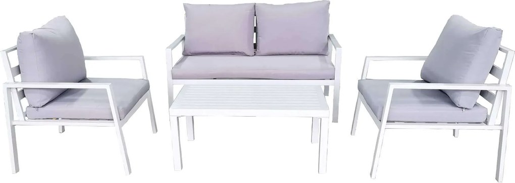 LUCIUS - salotto da giardino in alluminio e poliestere