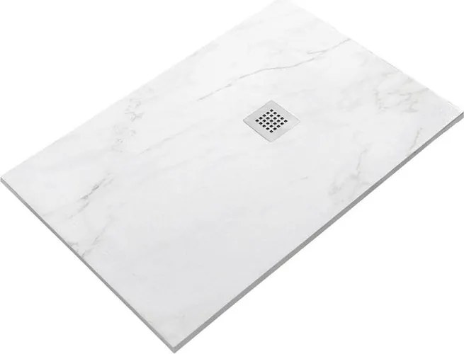 Piatto doccia SANYCCES in resina STRATO bianco L 80 x L 90 cm
