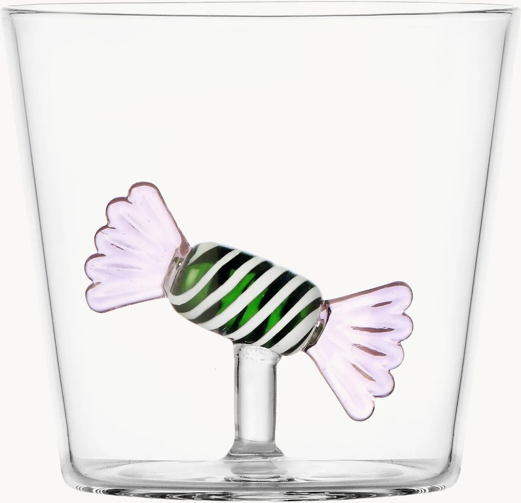 Bicchiere in vetro borosilicato fatto a mano Sweet and Candy