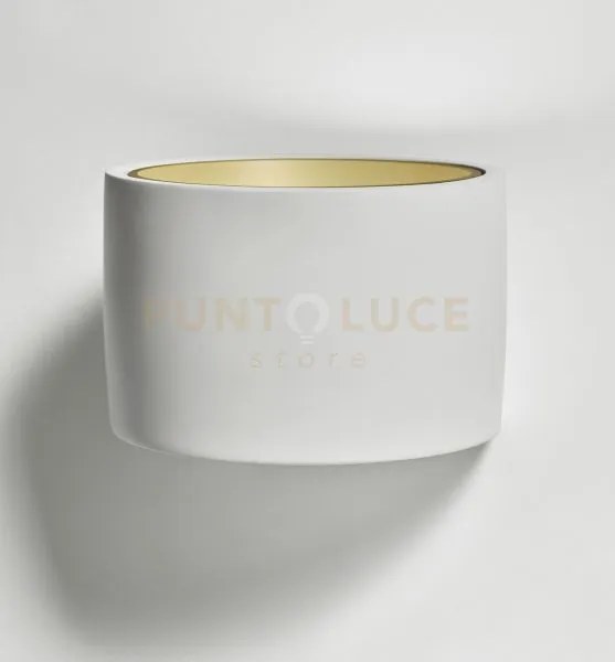 Nasso applique da parete 1 luce attacco gx53 tonda ottone in gesso ...