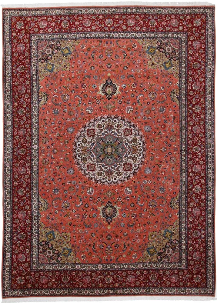 Tabriz Tappeto persiano 400 x 300 Rosso (Iran) Annodato A Mano