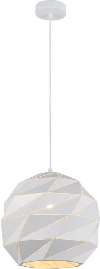 ITALUX PND-2424-1L-WH - Lampadario a sospensione con filo PALERMO 1xE27/40W/230V diametro 32 cm bianco