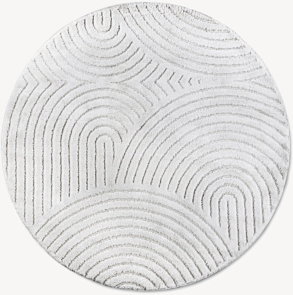 Tappeto rotondo con motivo in rilievo New York Panglao