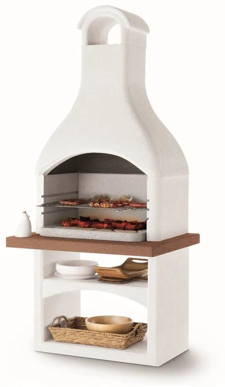 Barbecue fisso in cemento a carbonella EASY GARDEN BY PALAZZETTI grill brioni L 90 x H 225 x P 70 cm