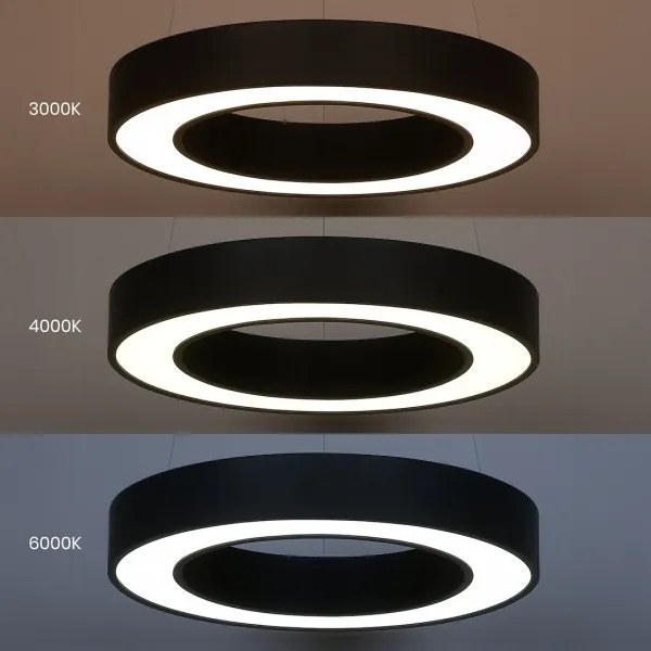 Lampadario a sospensione su cavo UNION LED/40W/230V 3000/4000/6500K Ø 40 cm nero