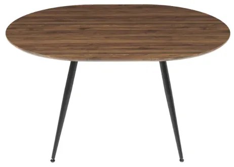 Tavolo rotondo con piano in MDF Tek allungabile a 160 cm HABLA