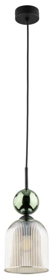 Lampadario con cavo SOPHIA 1xE14/10W/230V nero/verde/beige fumé