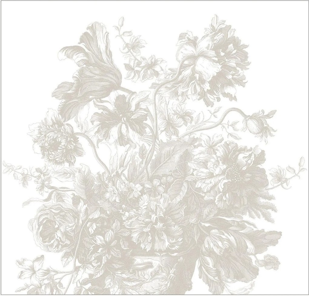 Carta da parati Frans Uyterlinde - Engraved Flowers