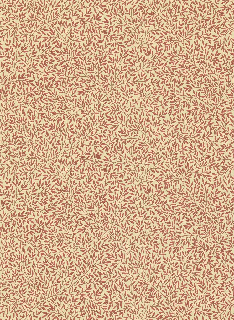 Morris & Co Carta da parati Standen - Beige/ Brick Red