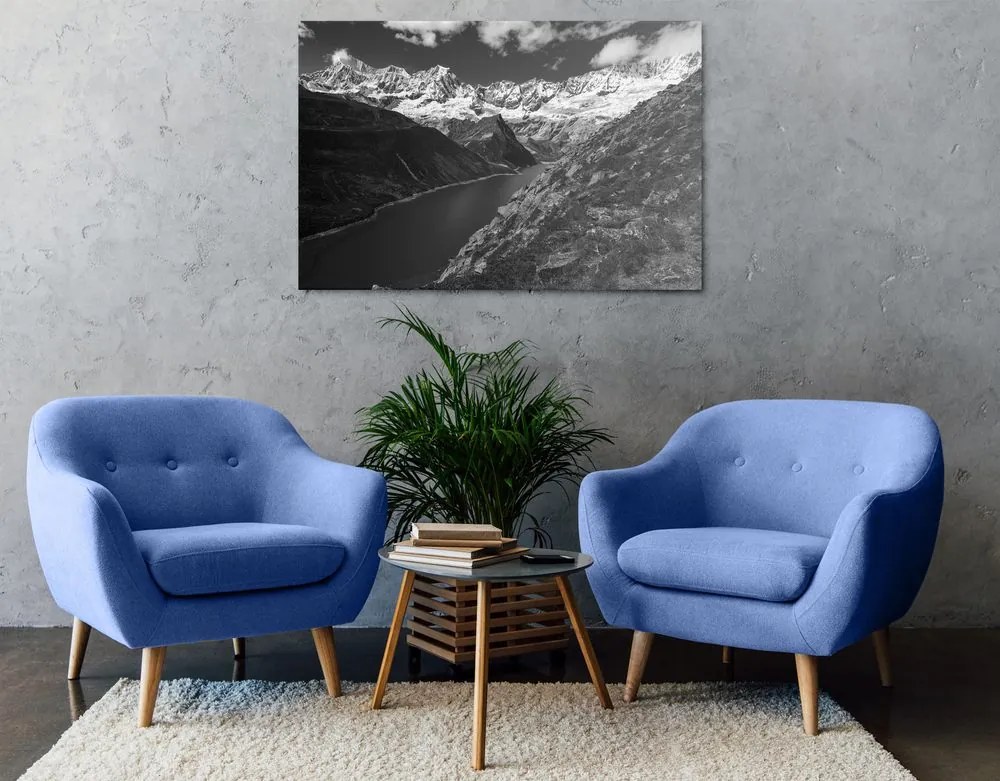 Quadro su tela – Parco nazionale Patagonia in Argentina in bianco e nero