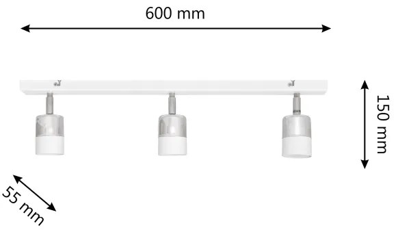 LED Luce Spot a LED TUBSSON 3xGU10/4,8W/230V bianco/cromo lucido