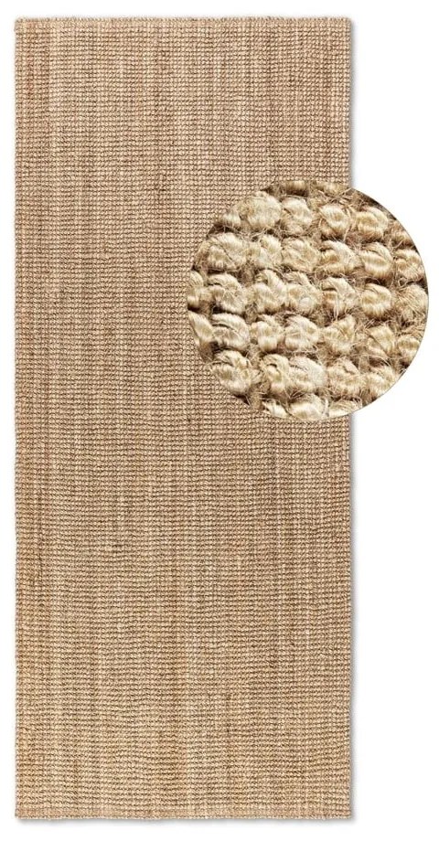 Passatoia di colore naturale in iuta 80x200 cm Bouclé – Hanse Home