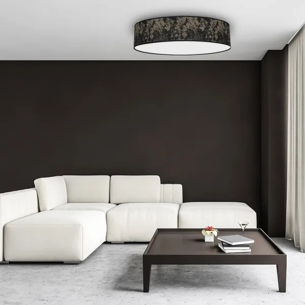 Plafoniera SATINO 3xE27/60W/230V nera/oro