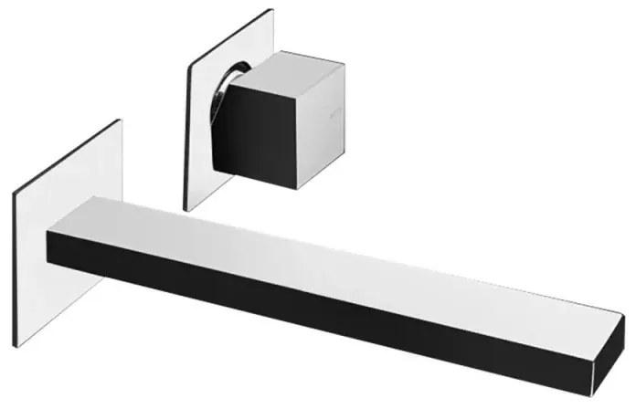 Set miscelatori lavabo a incasso e bidet cromato lucido Torre
