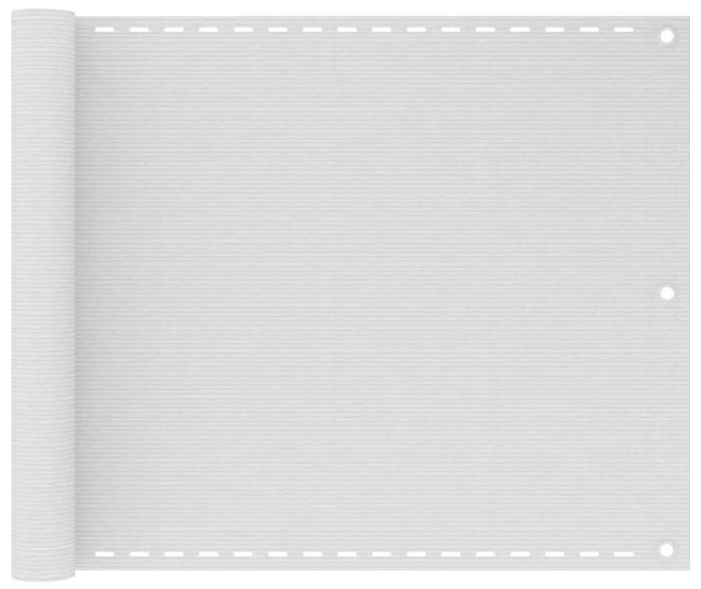 Paravento Da Balcone Bianco 75x300 Cm İn Hdpe /