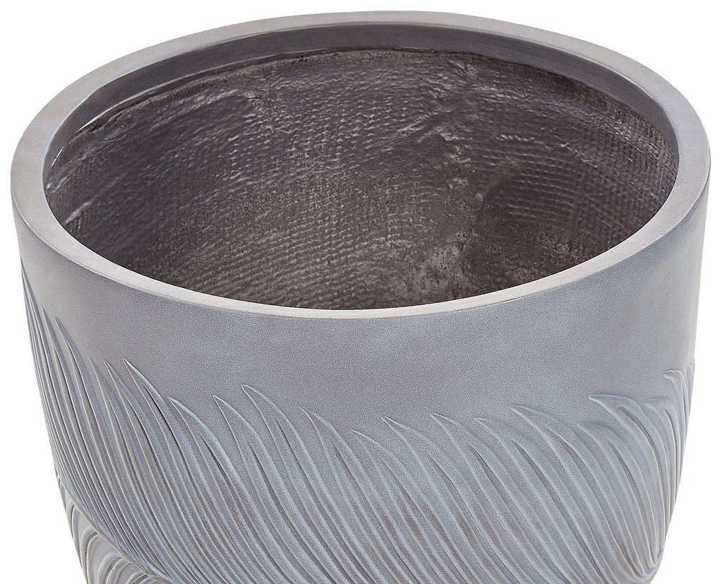 Vaso da fiori argilla grigio 42 x 42 x 40 cm FTERO Beliani
