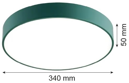 Argon 8335 - Plafoniera LED TIAMO LED/22W/230V 4000K verde