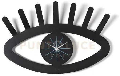 Orologio da parete di design ciclope nero/blu oltremare in ferro 55...
