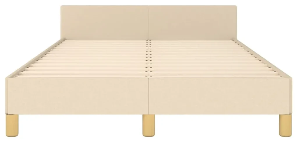 Giroletto con testiera crema 120x200 cm in tessuto