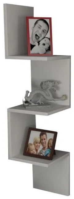 Libreria a parete bianca con mensole Corner - Furny Home