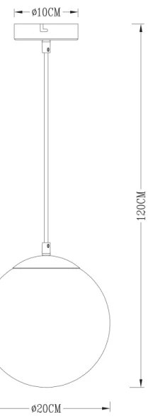 GLOBO 15855 - Lampadario a sospensione con filo VARUS 1xE27/40W/230V