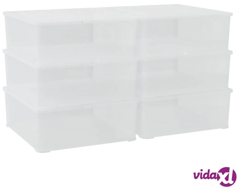 vidaXL Contenitori in Plastica 6 pz 5 L Impilabili