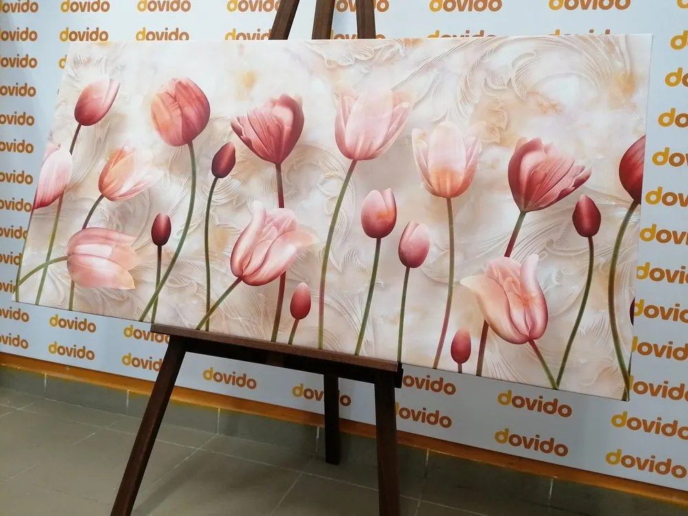 Stampa su tela – Tulipani rosa antico