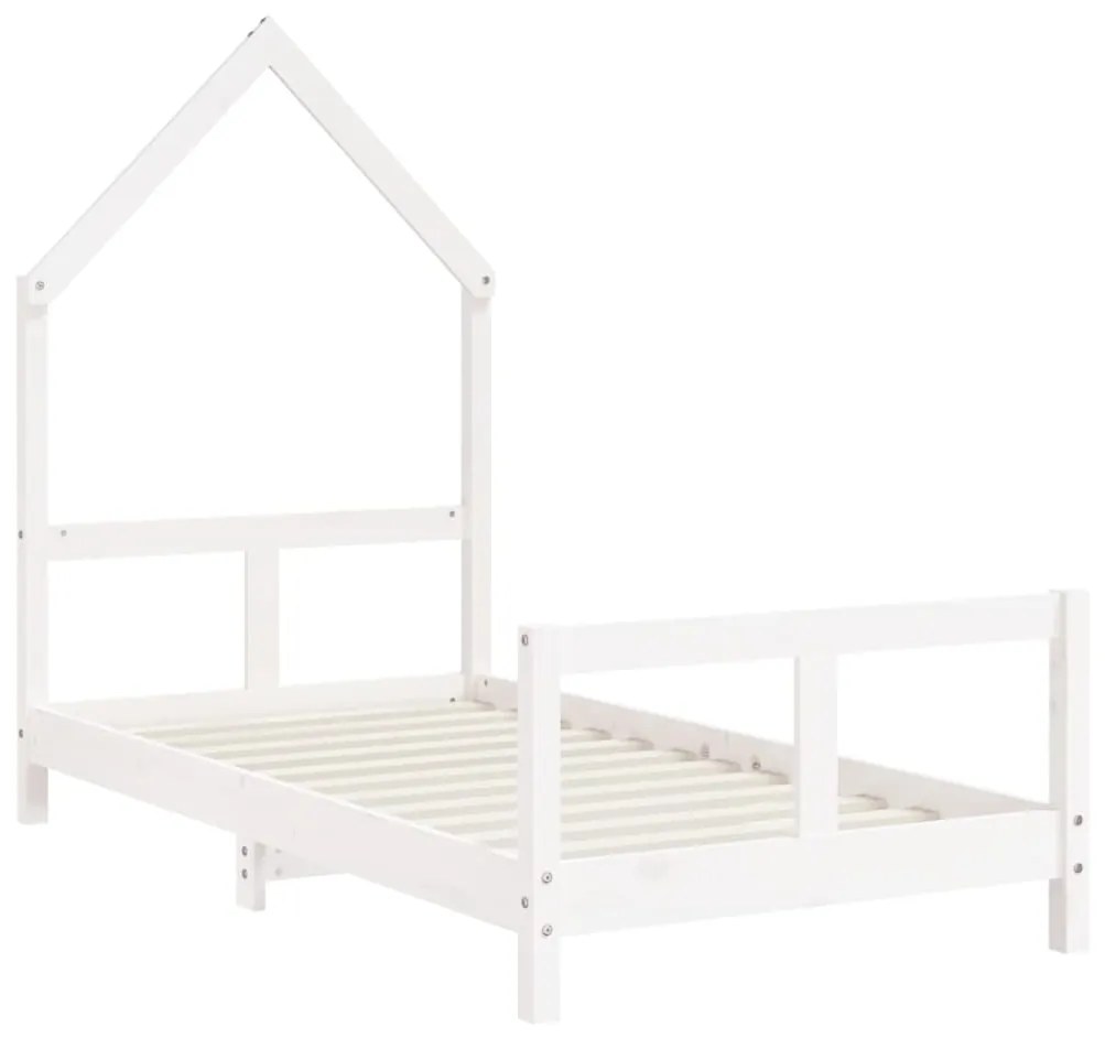 Giroletto per bambini bianco 80x160cm in legno massello di pino