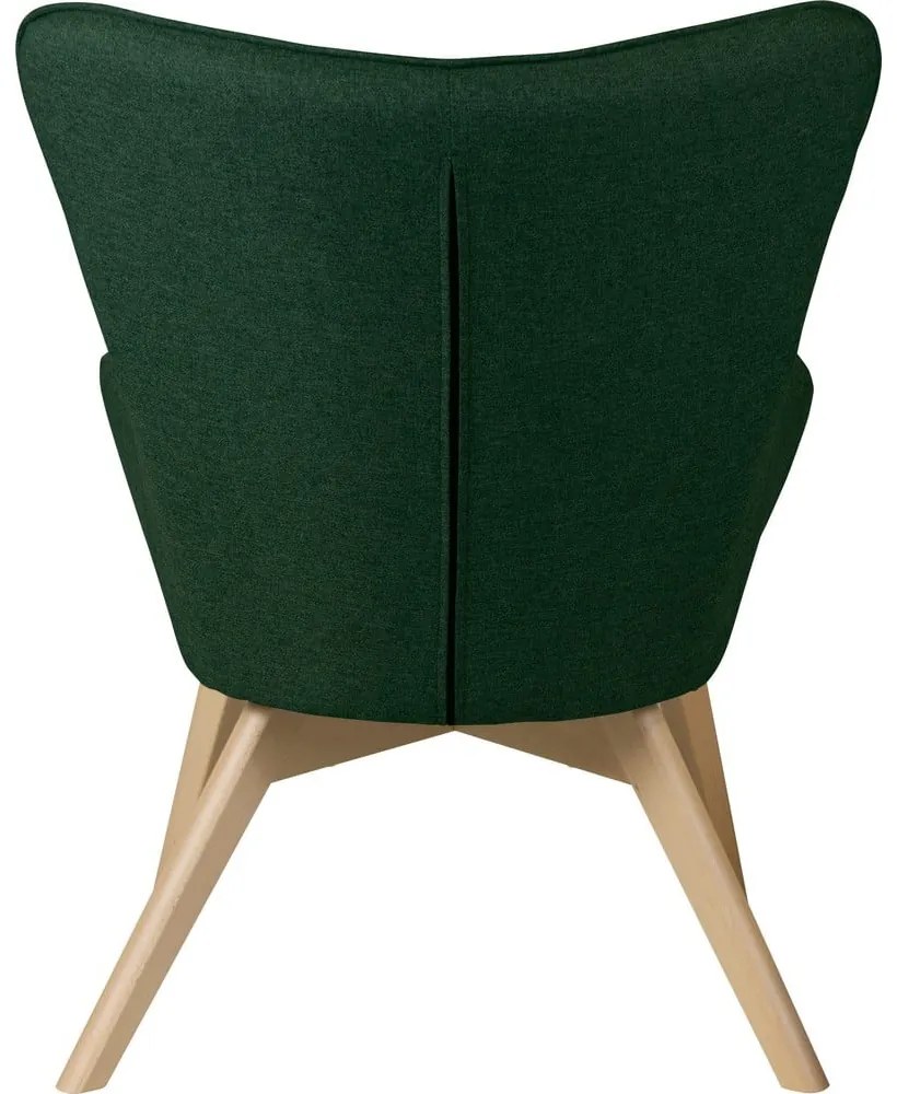 Poltrona con poggiapiedi verde scuro Niko – Ropez