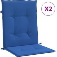 Cuscini per Sedie da Giardino 2 pz Blu Reale 100x50x3 cm cod mxl 67968