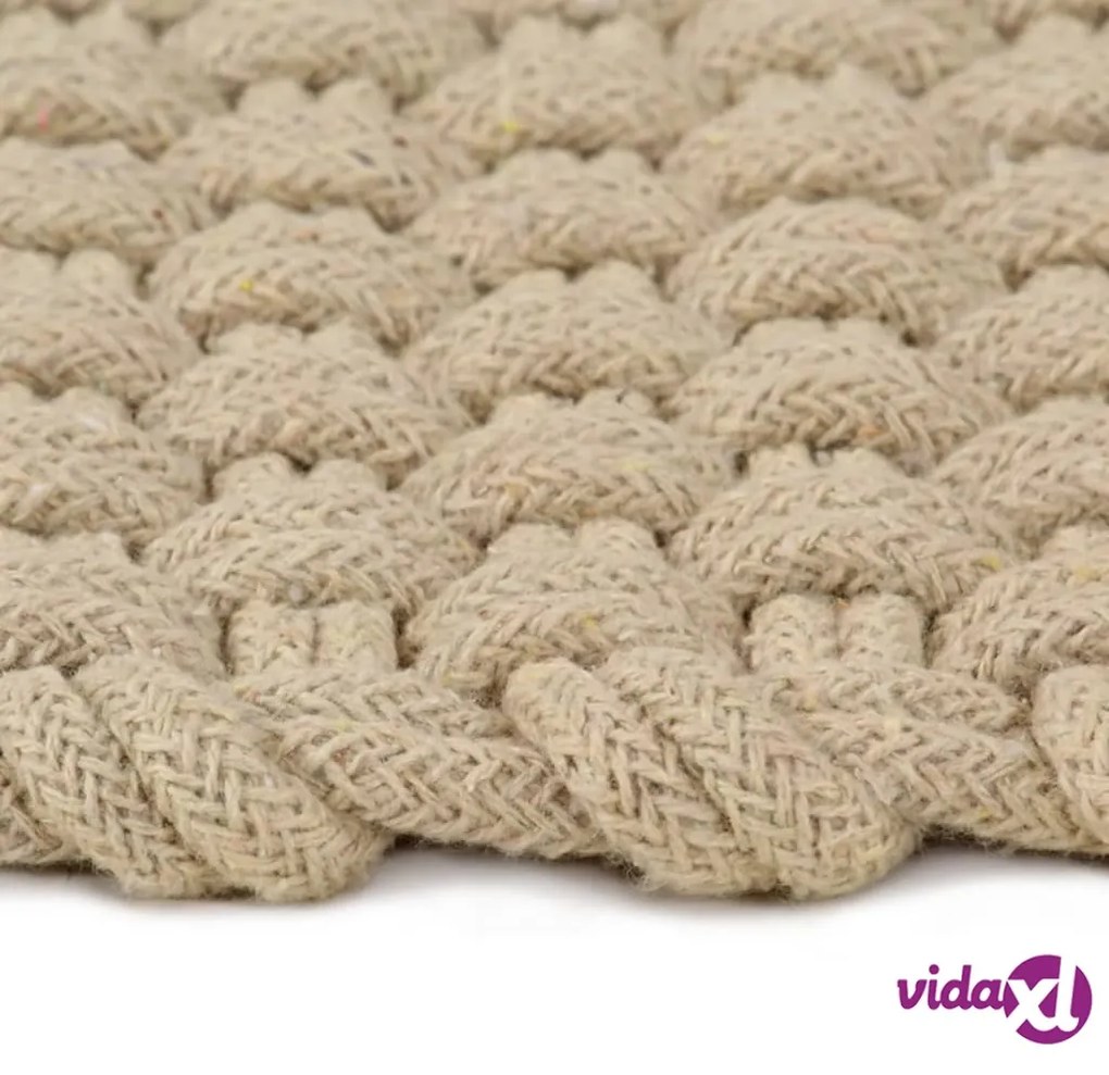 vidaXL Tappeto Rettangolare Naturale 160x230 cm in Cotone