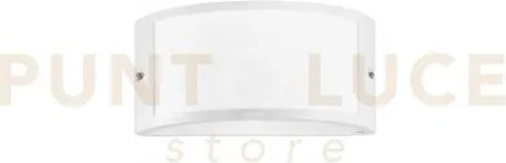 Applique austin bianca 1 luce attacco e27 ip54 25x13x12cm in alluminio