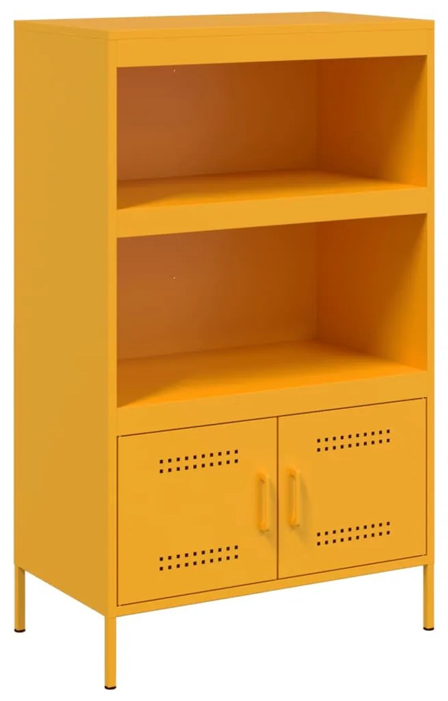 Credenza giallo senape 68x39x113 cm in acciaio