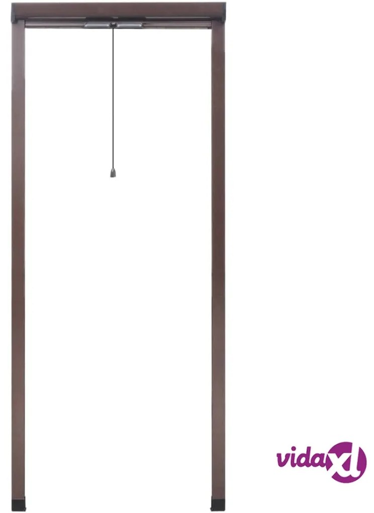 vidaXL Zanzariera avvolgibile a rullo per finestre marrone 80 x 170 cm
