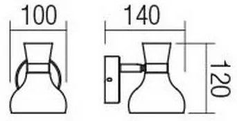 Redo 04-475 - Applique BOWIE 1xE14/28W/230V