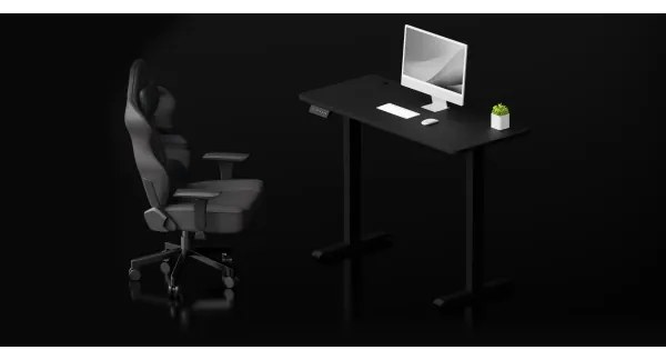 Altezza regolabile scrivania LEVANO 120x60 cm nero