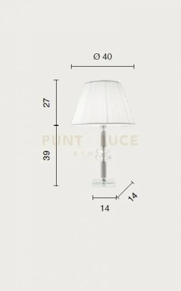 Lume grande dido  1 luce ambra e oro attacco e27 d.40cm